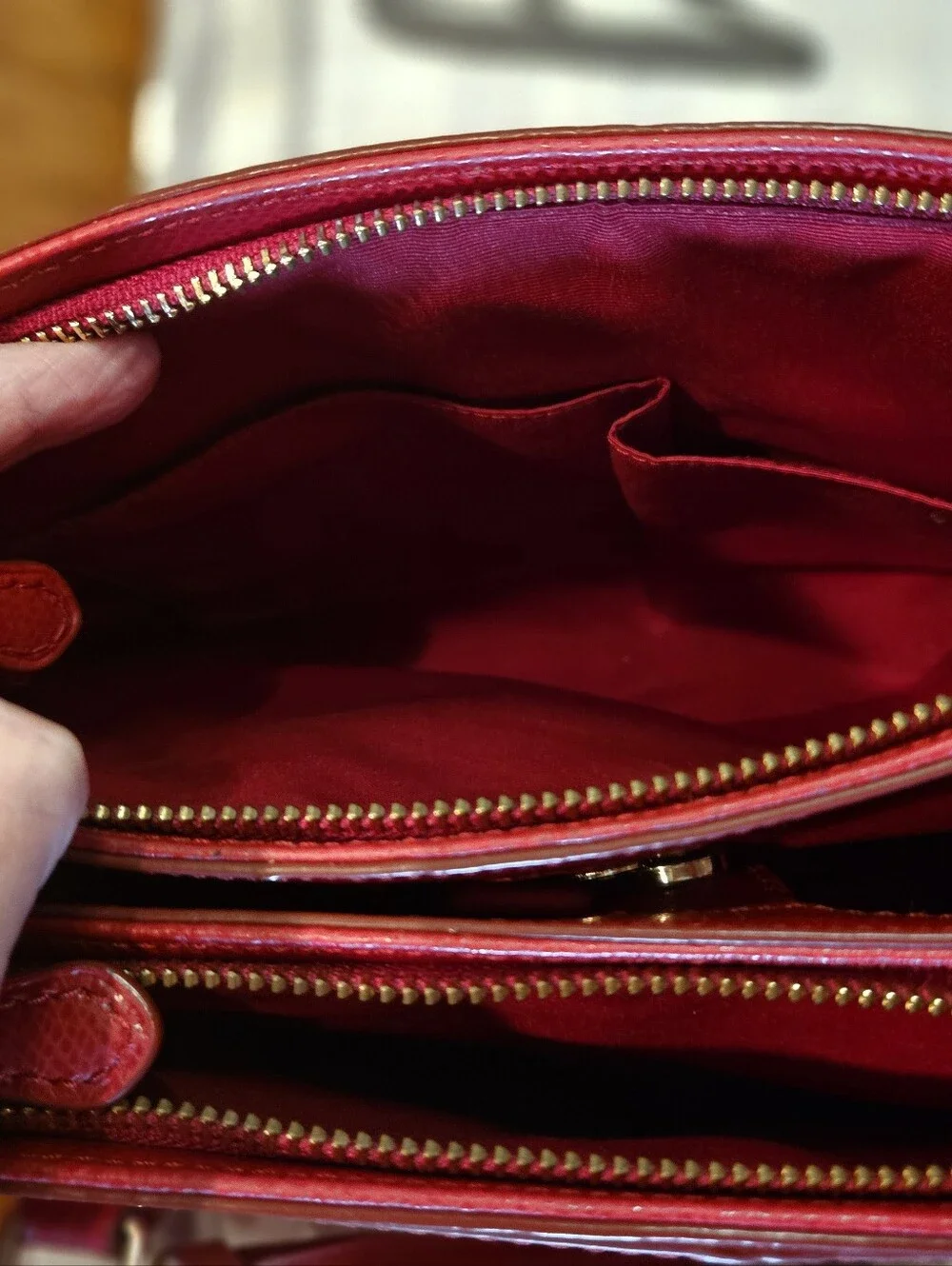 Coach crossgrain leather